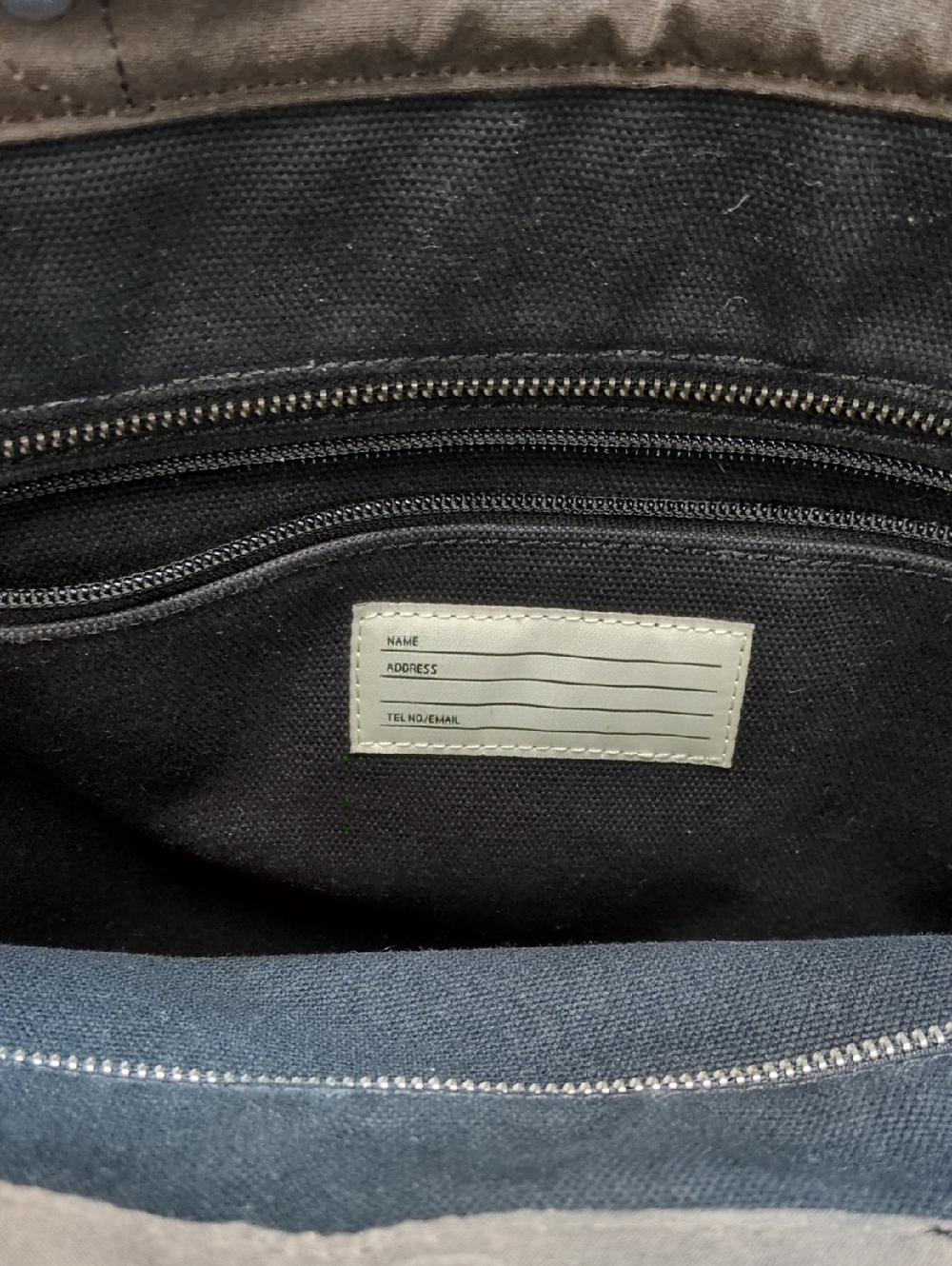 Jack Spade Warren Street Dipped Coal Tote with Canvas and Adjustable Strap - Picture 7 of 14